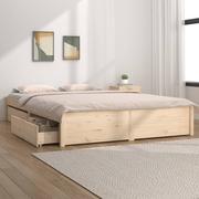 Łóżka - Lumarko Rama łóżka z szufladami, 150x200 cm, King Size - miniaturka - grafika 1