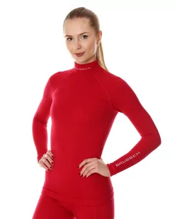 Bluza termoaktywna damska Brubeck Extreme Wool LS11930 malinowy - Bielizna sportowa damska - miniaturka - grafika 1