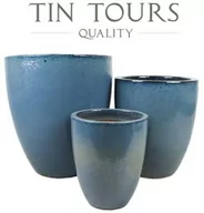 Donice - KOMPLET 3 DONICZEK CERAMICZNYCH - miniaturka - grafika 1