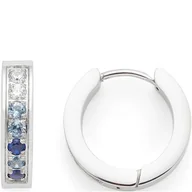 Koszulki i topy damskie - JEWELS BY LEONARDO Creole Inka • 1 para kreoli z klapką ze stali nierdzewnej w kolorze srebrnym • cyrkonie w stopniowanych odcieniach niebieskiego • 024913, Eine Grösse, Stal nierdzewna, Bez kamieni - miniaturka - grafika 1