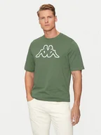 Koszulki męskie - Kappa T-Shirt Logo Korpo Cromen 303HZ70 Zielony Regular Fit - miniaturka - grafika 1