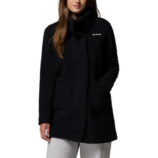 Kurtka damska Columbia Panorama Lon Sherpa Fleece 1862582010 - czarna - Kurtki i kamizelki sportowe damskie - miniaturka - grafika 1