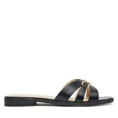 Klapki i japonki damskie - Klapki Guess FLJRLL LEA19 Czarny - miniaturka - grafika 1