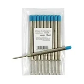 Wkłady do długopisów - Wkład do długopisu metalowy niebieski (10szt) - Penword - miniaturka - grafika 1