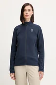 Bluzy damskie - Haglöfs bluza sportowa Buteo kolor granatowy gładka 605074 - miniaturka - grafika 1