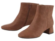 Botki damskie - esmara® Botki damskie z suwakami (Brązowy, 37) - miniaturka - grafika 1