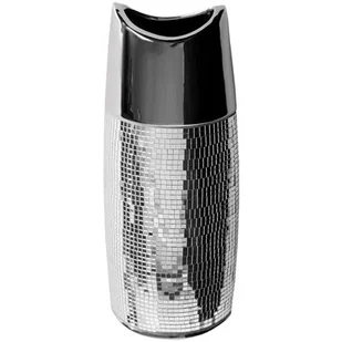 Wazon EUROFIRANY Mirona 05 14 x 9 x 35 cm Srebrny - Wazony i flakony - miniaturka - grafika 1