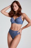 Majtki damskie - Hunkemöller Figi z wysokim stanem Sophie Niebieski - miniaturka - grafika 1
