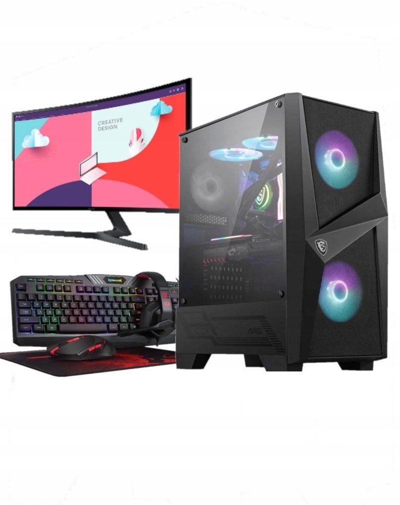 Zestaw Komputerowy do Gier Ryzen RTX 4060 PC Gamingowy 32 RAM 1TB SSD WiFi