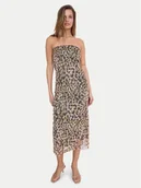 Sukienki - Noisy May Sukienka letnia Lesley 27033993 Brązowy Slim Fit - miniaturka - grafika 1