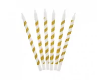 Urodziny dziecka - Godan Świeczki urodzinowe Twister brokatowe 16 szt. - miniaturka - grafika 1