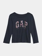 Bluzki damskie - Gap Bluzka 794151-01 Granatowy Regular Fit - miniaturka - grafika 1