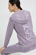 Dresy damskie - EA7 Emporio Armani dres damski kolor fioletowy - miniaturka - grafika 1