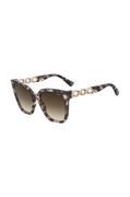 Okulary przeciwsłoneczne - Moschino okulary przeciwsłoneczne damskie kolor brązowy - miniaturka - grafika 1