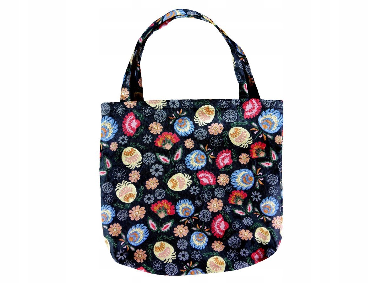 TORBA NA RAMIĘ ZAKUPOWA 45X42 LUDOWA CZARNA