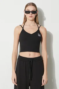 Puma top damski kolor czarny - Koszulki sportowe damskie - miniaturka - grafika 1