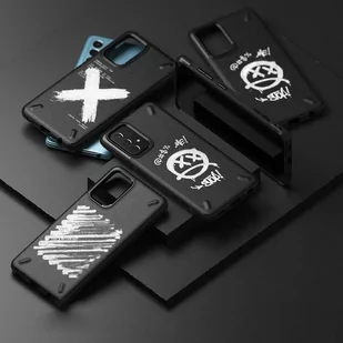 Ringke Onyx Design wytrzymałe etui pokrowiec Samsung Galaxy A72 4G czarny (X) (OXSG0049) - Etui i futerały do telefonów - miniaturka - grafika 3