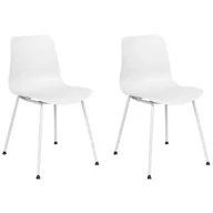 Krzesła - Zestaw 2 krzeseł do jadalni biały LOOMIS - miniaturka - grafika 1