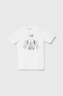 Koszulki dla chłopców - adidas t-shirt dziecięcy x Star Wars kolor biały z nadrukiem - miniaturka - grafika 1