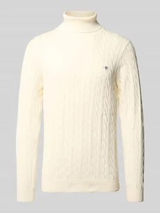 Sweter z dzianiny z prążkowanymi wykończeniami - Swetry męskie - miniaturka - grafika 1