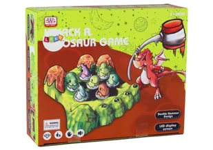 Gra Wack-A-Mole Dinozaury Plansza Młotki Zielona Światła Dźwięki - Zabawki zręcznościowe - miniaturka - grafika 5