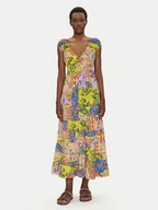 Sukienki - Iconique Sukienka letnia IC25-123 Kolorowy Regular Fit - miniaturka - grafika 1