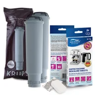 Akcesoria i części do ekspresów do kawy - Zestaw Krups filtr KRUPS F08801 2szt, Decalc 6 szt. - miniaturka - grafika 1