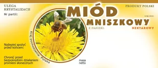 Etykiety na Miód Mniszkowy (100szt) - wzór E1111 - Akcesoria do hodowli zwierząt - miniaturka - grafika 1