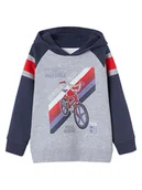 Bluzy i sweterki niemowlęce - vertbaudet Bluza w kolorze szaro-granatowym - miniaturka - grafika 1