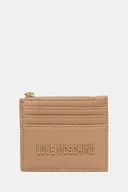 Portfele - Love Moschino portfel damski kolor beżowy JC5704PP1NLD0104 - miniaturka - grafika 1