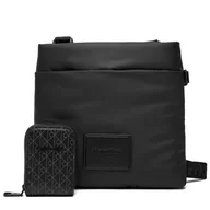 Torby męskie - Saszetka Calvin Klein Puffer Utility Flatpack LV04D3224G Czarny - miniaturka - grafika 1