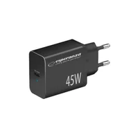 Ładowarki do telefonów - EZC108K Esperanza ładowarka sieciowa 45w usb-c pd - miniaturka - grafika 1