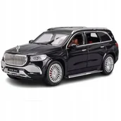 Zabawki zdalnie sterowane - MERCEDES GLS600 SUV METALOWY MODEL SAMOCHODU 1:24 DŹWIĘK ŚWIATŁO CZARNY - miniaturka - grafika 1