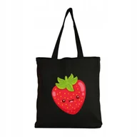 Torby i wózki na zakupy - Eko Torba na ramię Zakupy Shopper Torebka Truskawka Strawberry 2 - miniaturka - grafika 1