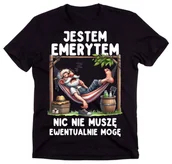 Moda i Uroda OUTLET - Koszulka dla emeryta - jestem emerytem nic nie muszę ewentualnie mogę - miniaturka - grafika 1