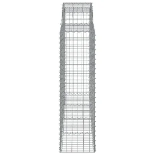 vidaXL Kosze gabionowe, 18 szt, 200x50x140/160cm, galwanizowane żelazo - Ogrodzenia - miniaturka - grafika 6