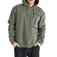 Bluzy sportowe męskie - Bluza Alpha Industries Taped Pocket Hoody 138332142 - zielona - miniaturka - grafika 1