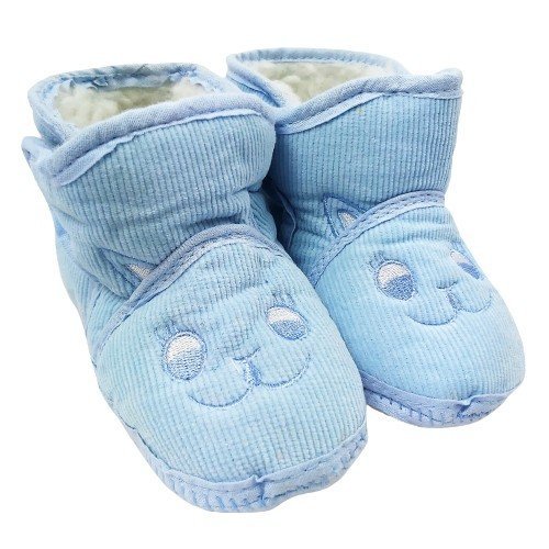 Buty Niechodki Ocieplane Buciki Niemowlęce Bambosze 12-18 M Niebieskie