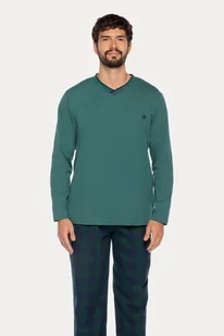 Piżama męska SANTIAGO XL Zielony - Piżamy męskie - miniaturka - grafika 1