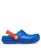 Buty dla chłopców - Crocs Klapki Classic Lined Clog Kids 207010 Niebieski - miniaturka - grafika 1