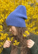 Czapki damskie - Przejściowa czapka Dimma z alpaki fioletowo niebieska - miniaturka - grafika 1
