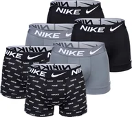Majtki męskie - Bokserki męskie NIKE, zestaw 6 sztuk - kąpielówki, Dri-Fit Micro, logo w pasie czarny/szary/logo S - miniaturka - grafika 1