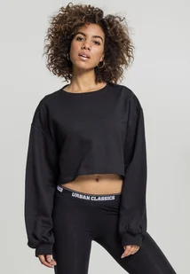 bluza damska LADIES OVERSIZED SHORT CREWNECK black-L - Bluzy damskie - miniaturka - grafika 1