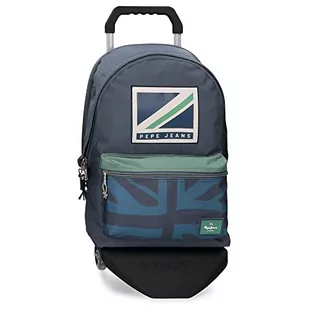 Pepe Jeans Tom Plecak na laptopa Podwójna komora z wózkiem 15,6" Niebieski 31x44x15 cms Poliester 23.87L, niebieski, Talla única, Plecak na laptopa Podwójna komora z wózkiem - Torby na laptopy - miniaturka - grafika 1