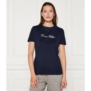 Tommy Hilfiger T-shirt Regular Fit - Koszulki i topy damskie - miniaturka - grafika 1