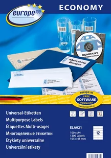 Avery Zweckform Etykiety ZF ECONOMY A4 105x48mm białe ELA021 ZWECKFORM - Etykiety do drukarek - miniaturka - grafika 2