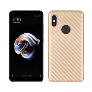 NoName Etui Carbon Fiber Xiaomi 6X/A2 złoty /gold - Etui i futerały do telefonów - miniaturka - grafika 1