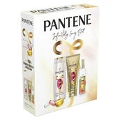 Zestawy kosmetyków damskich - Zestaw Pantene Infinite Box, szampon wzmacniający, 400 ml + serum wzmacniające bez spłukiwania, 200 ml + spray zwiększający objętość, 150 ml - miniaturka - grafika 1