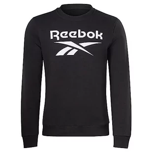 Reebok Męska bluza z logo, duża, Stacked Logo, czarna, M, Czarny, M - Bluzy męskie - miniaturka - grafika 1