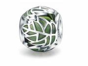 Charmsy - Pandora Valerio.pl Rodowany srebrny charms do listki liście leafs srebro 925 NEW107 NEW107 - miniaturka - grafika 1